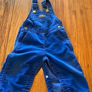 Oshkosh corduroy blue overalls 12 months